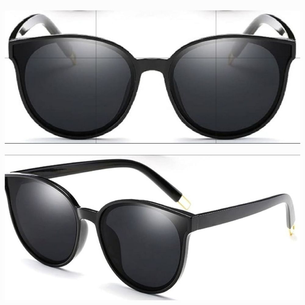 🔹️NIB Unisex Black Polarized Cateye Sunglasses